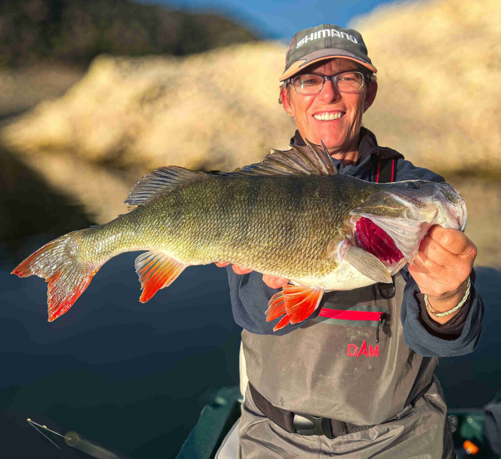 pêche de la perche à Caramany